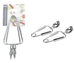 SET 2 PINCES A ESCARGOTS INOX