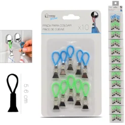 SET 10 PINCES A TORCHON 1.5X5.6CM