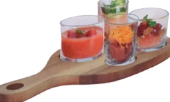 SET 5 PLATS DE SERVICE 1 PLATEAU 4 BOL EN VERRE