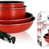 SET 2 POELES 2 CASSEROLES ET 1 POIGNEE NON INDUCTION