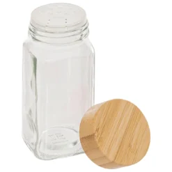SET 6 POTS EPICES VERRE BAMBOU