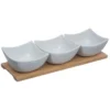 SET 4P PORCELAINE ET BAMBOU