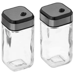SET SALIERE ET POIVRIERE VERRE ET INOX