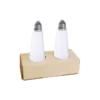 SET SALIERE POIVRIERE VERRE ET INOX