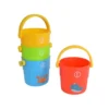 SET 4 SEAUX EMPILABLES BAIN 7.5X7.5CM