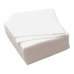 SET 100 SERVIETTES BLANCHES 30X30CM