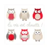 SET 20 SERVIETTES COCKTAIL 3 PLIS 25X25CM HIBOU