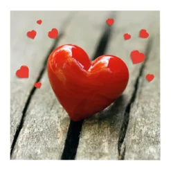 SET 20 SERVIETTES COEUR 33X33CM