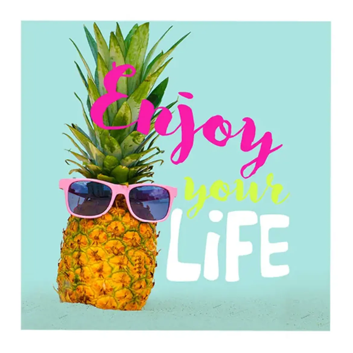 SET 20 SERVIETTES ENJOY YOUR LIFE 33X33CM