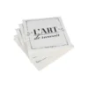SET 20 SERVIETTES L ART DE RECEVOIR 33X33CM