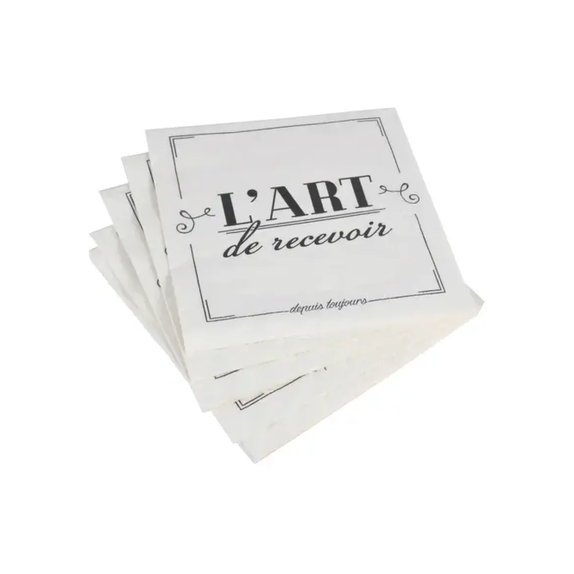 SET 20 SERVIETTES L ART DE RECEVOIR 33X33CM