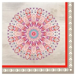 SET 20 SERVIETTES MANDALA 33X33CM