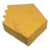 SET 40 SERVIETTES MICRO MOUTARDE 38X38CM