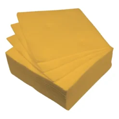 SET 40 SERVIETTES MICRO MOUTARDE 38X38CM