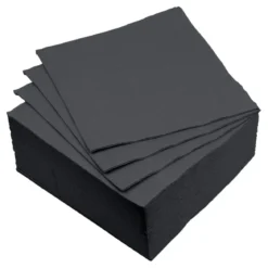 SET 40 SERVIETTES MICRO NOIR 38X38CM