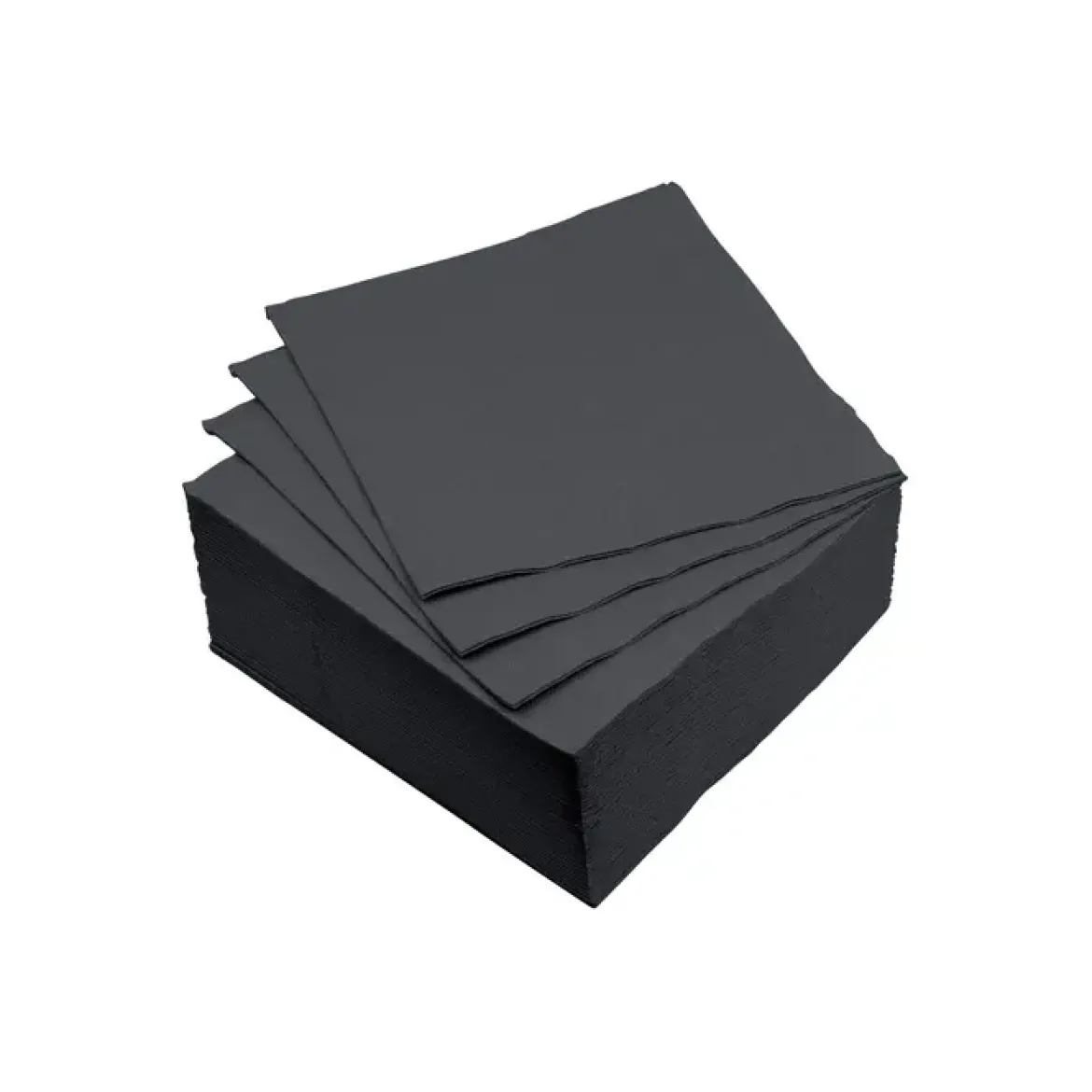 SET 40 SERVIETTES MICRO NOIR 25X25CM
