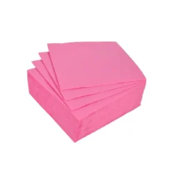 SET 40 SERVIETTES MICRO ROSE 25X25CM