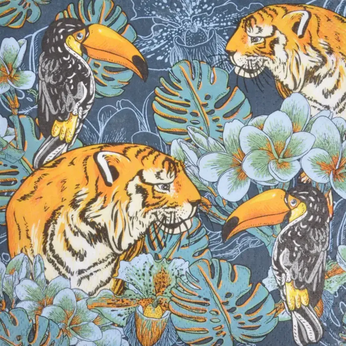 SET 20 SERVIETTES 3 PLIS NATURE SAUVAGE 33X33CM