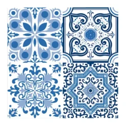 SET 20 SERVIETTES ZELLIGE 33X33CM