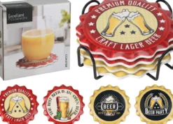 SET 4 SOUS VERRE BIERE DOLOMITE 11CM