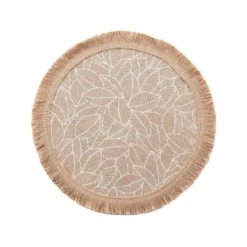SET TABLE D.38CM JUTE IMPRIME ET FRANGES COLOMBIE