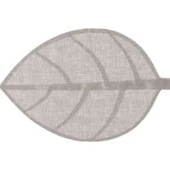 SET TABLE FEUILLE GRIS CLAIR 50X33CM