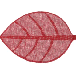 SET TABLE FEUILLE ROUGE 50X33CM