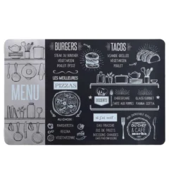 SET TABLE IMPRIME BRASSERIE ARGENT