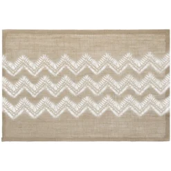 SET TABLE JUTE CHEVRON BLANC 45X30CM