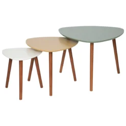SET 3 TABLES CAFE GIGOGNE MILEO VEGETAL
