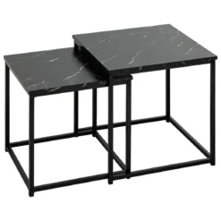 SET 2 TABLES CAFE JONES NOIR