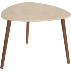 SET 3 TABLES CAFE MILEO EFFET TRAVERTIN