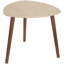 SET 3 TABLES CAFE MILEO EFFET TRAVERTIN