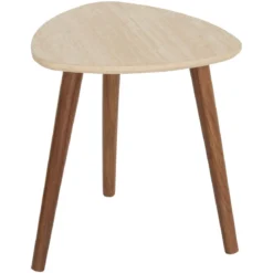 SET 3 TABLES CAFE MILEO EFFET TRAVERTIN