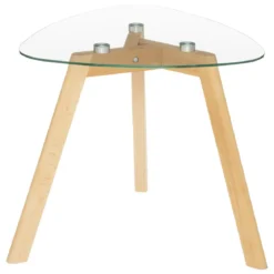 SET 2 TABLES GIGOGNES BOIS VERRE THALIE