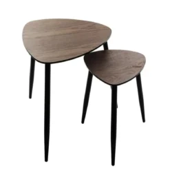 SET 2 TABLES MILEO EFFET NOYER