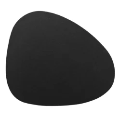 SET TABLE 37X45CM IMITATION CUIR GALITA NOIR