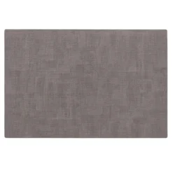 SET TABLE 30X45CM IMITATION CUIR MARLON GRIS