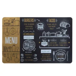 SET TABLE 28.5X43.5CM IMPRIME BRASSERIE OR