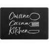 SET TABLE 28.5X43.5CM IMPRIME CUISINA NOIR