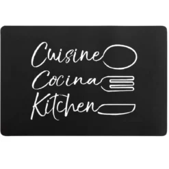 SET TABLE 28.5X43.5CM IMPRIME CUISINA NOIR