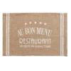 SET TABLE 30X45CM JUTE IMPRIME DINER BLANC