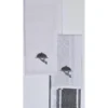 SET 2 TORCHONS BRODES NID D ABEILLE CLOCHE 50X70 GRIS FONCE