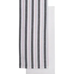 SET 2 TORCHONS CHARLIZE 50X70CM COTON NOIR