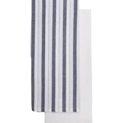 SET 2 TORCHONS CHARLIZE 50X70CM COTON BLEU