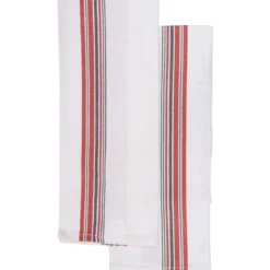 SET 2 TORCHONS GASTON 50X70CM COTON ROUGE