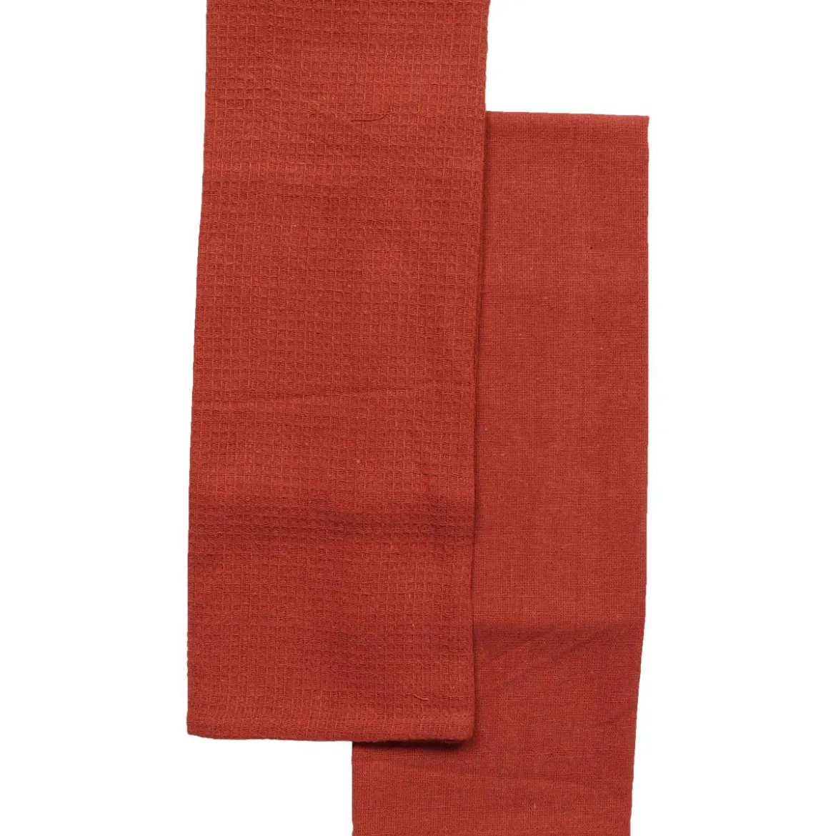 SET 2 TORCHONS JUSTIN 50X70CM COTON TERRACOTTA