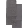 SET 2 TORCHONS JUSTIN 50X70CM COTON GRIS FONCE