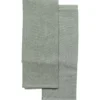SET 2 TORCHONS JUSTIN 50X70CM COTON VERT DE GRIS