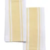 SET 2 TORCHONS LENA 50X70CM COTON POLYESTER JAUNE
